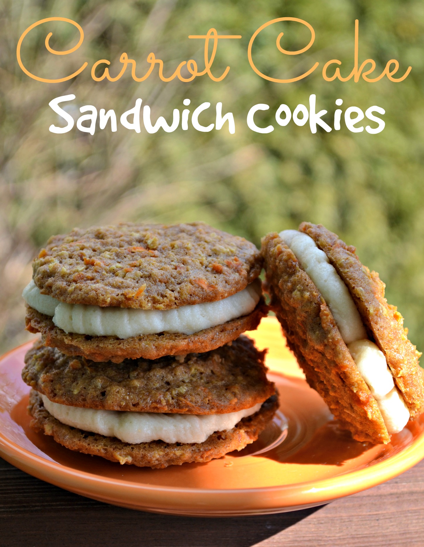 Carrot Cake Sandwich Cookies with Cream Cheese Frosting - The Domestic ...