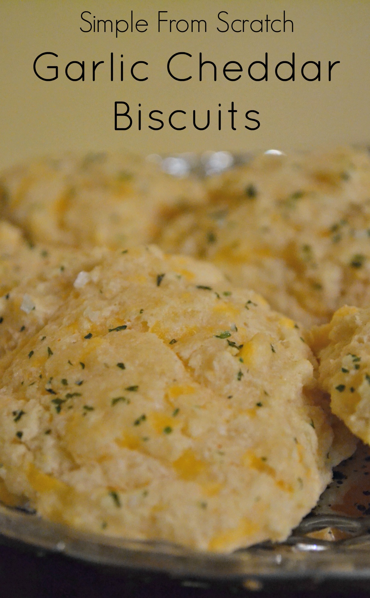 Simple from scratch garlic cheddar biscuits recipe, a real food